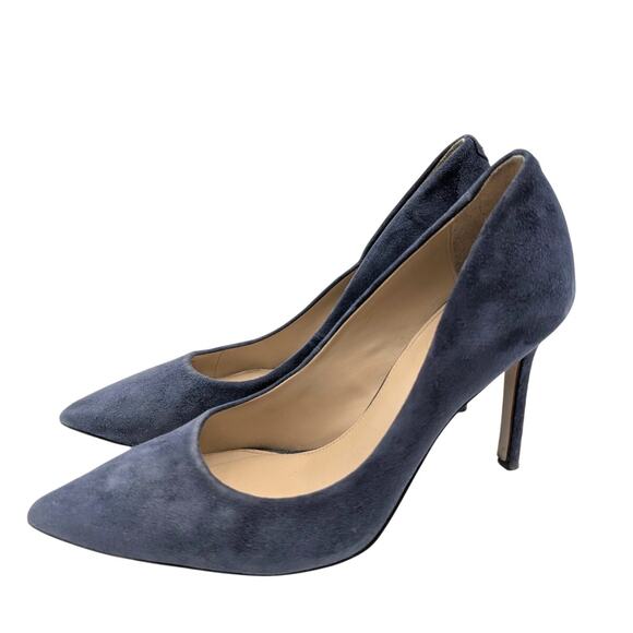 Sam Edelman Hazel Pointed Toe Stiletto Heel Women's Suede Blue Size US8 EU39 - Picture 1 of 11